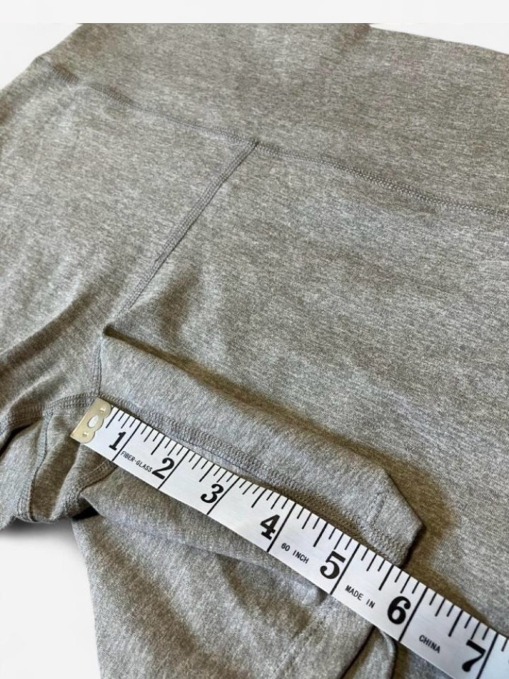 Prana Heather Gray High-Rise Bike Shorts - Picture 3 of 4